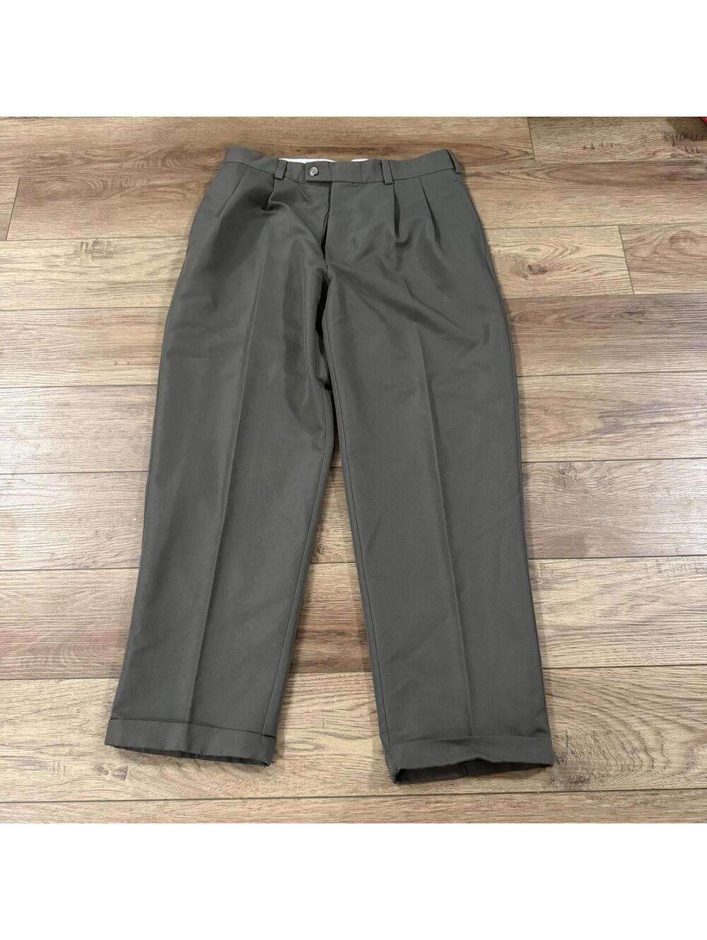 Vintage 90s Arrow Pleated Dress Pants 32x30 Trousers